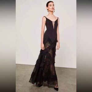 BCBGMAXAZRIA Tulle Gown in Black